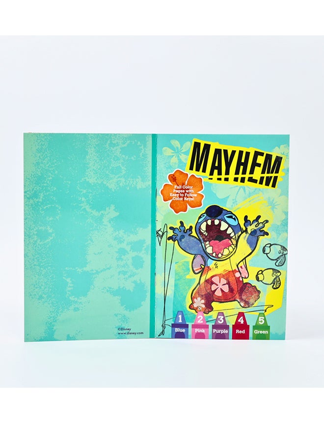 Disney Stitch Color by Number | 1 Book & 5 Crayons | Easy to Follow Color Key | Age 3+ - Image 3
