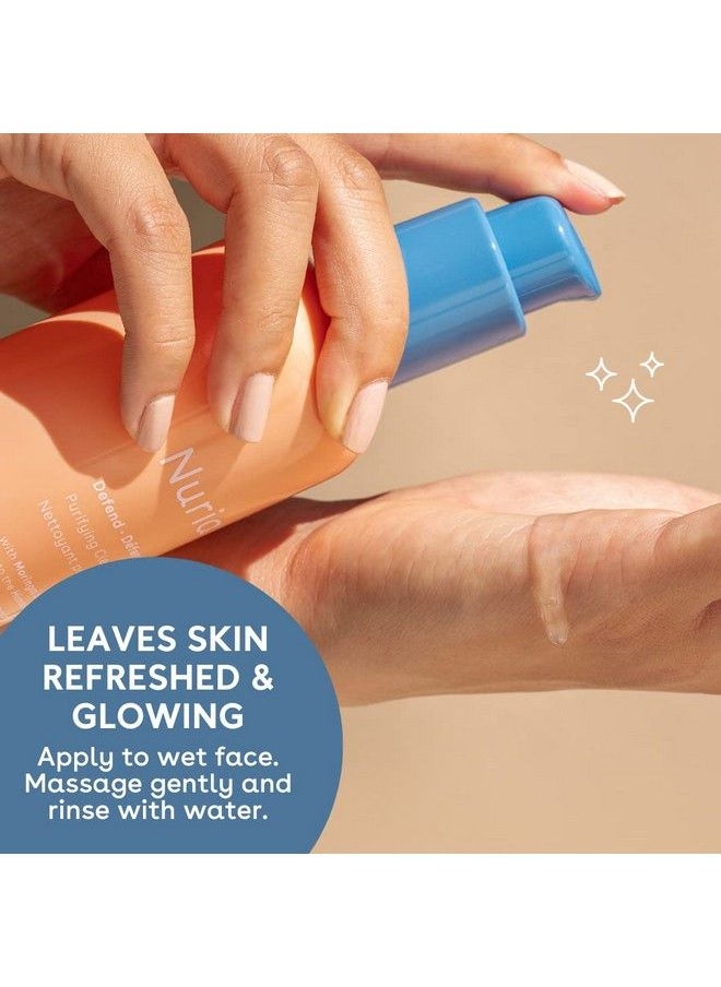 Nuria - Beauty | Defend Purifying Facial Cleanser With Moringa Seed (Rich In Vitamin C) Seaberry And Green Tea Antioxidants To Remove Impurities | 200 Ml | Clean Beauty Crueltyfree & Vegan - Image 1