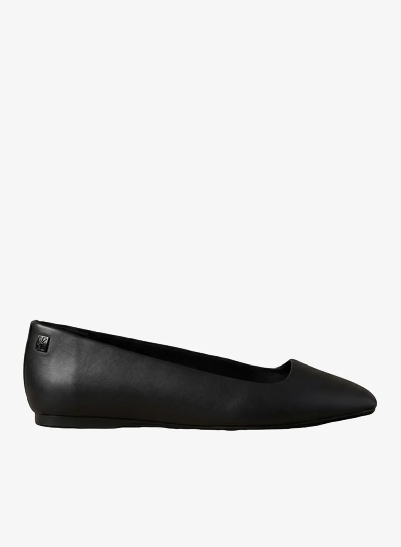 Calvin Klein Leather Square Toe Ballerinas