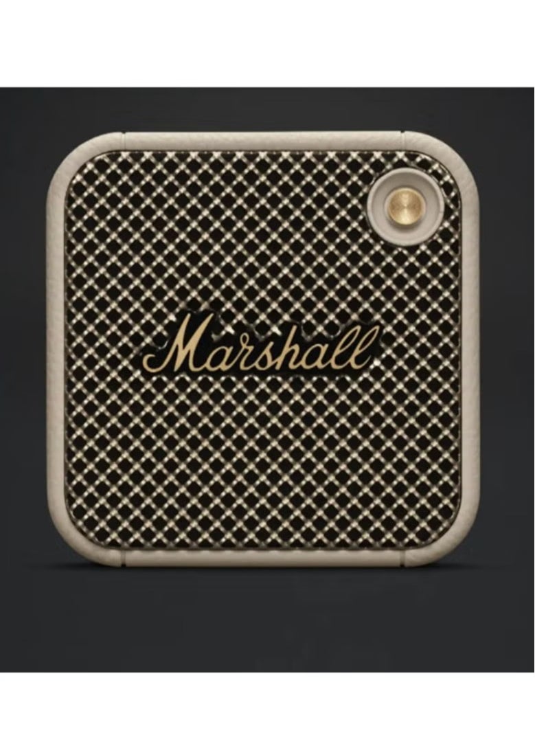 Marshall - Willen Bluetooth Speaker, Wireless, 15+ Hours Playtime, Water-Resistent, Quick Charge, Stackable - Cream - Image 1