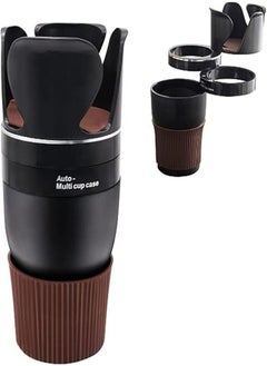 Goolsky Car Cup Holder, 4 in 1 Multifunctional Cup Drink Holder Expander for Car with Base, 360° Rotating Adjustable Automotive Car Cup Holder Insert Compatible with 2.5''-3.1'' for Most Bottles, Blac