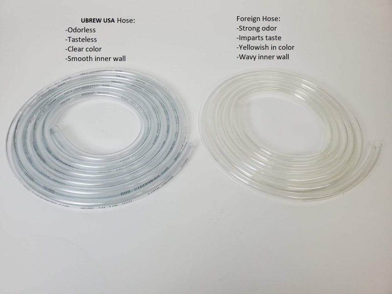 UbrewUsa 3/16" ID (5 mm) 7/16" OD (11 mm) Food Safe Certified (NSF 51) Vinyl PVC tubing Multipurpose Food Grade Beer Brewing Line Clear Tubing, Kegerator, Wine Making, Aquaponics, Air Hose (10 Feet) - Image 2