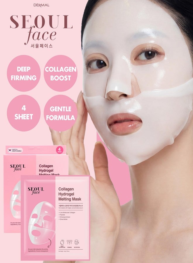 DERMAL Collagen Hydrogel Melting Jelly Gel Mask 4ea - Korean Overnight Face Mask - Deep Hydration, Skin Firming, and Wrinkle Care for Glassy Skon - Korean Skincare - Image 2