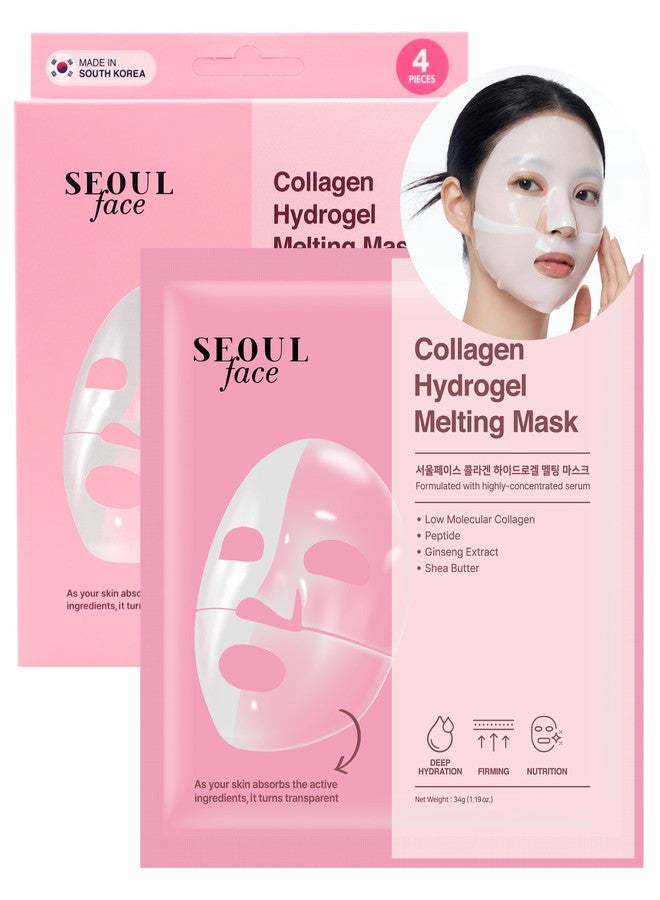 DERMAL Collagen Hydrogel Melting Jelly Gel Mask 4ea - Korean Overnight Face Mask - Deep Hydration, Skin Firming, and Wrinkle Care for Glassy Skon - Korean Skincare - Image 1