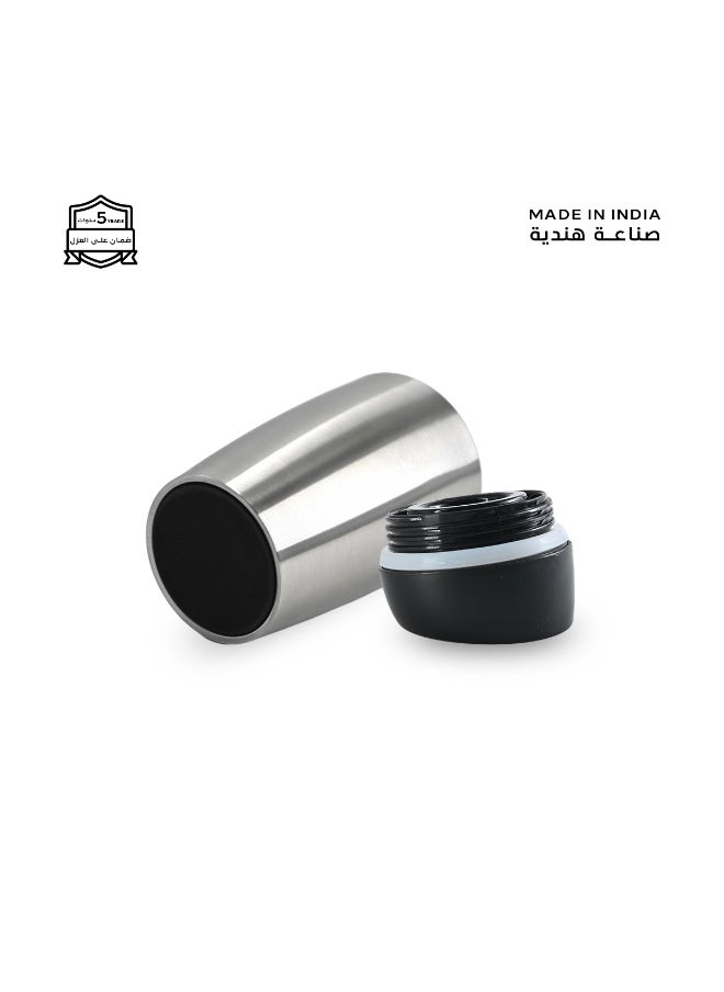 Atlasware A cup (mug) suitable for all drinks, with a capacity of 300ml. It keeps cold for 12 hours and hot for 6 hours, Silver  - Image 4