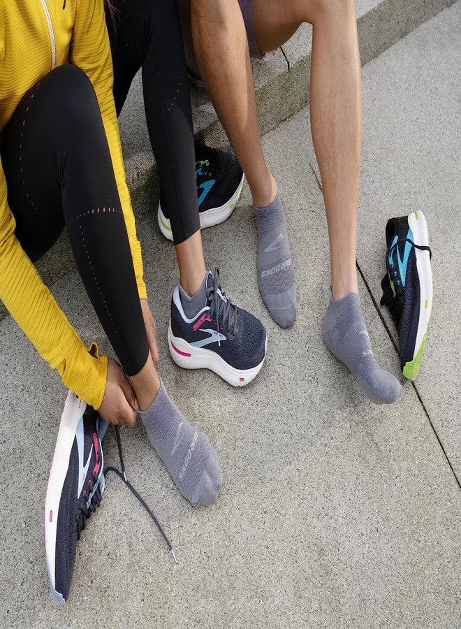 Brooks Run-In No Show Socks I Comfort Fit, Unisex, Performance Running Socks (6-Pack Set) - Asphalt/White/Black - S - Image 2