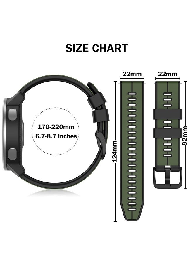 ISABAKE Quick Release Silicone Band 22mm Replacement for Garmin Vivoactive 4,Garmin Venu 2, Samsung Gear S3 Frontier, Galaxy Watch 46mm/Watch 3 45mm, Fossil Gen 5, Amazfit GTR 2, 2e,Ticwatch Pro 3 - Image 4