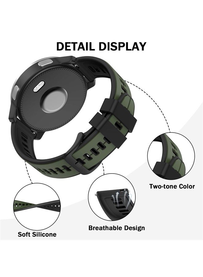 ISABAKE Quick Release Silicone Band 22mm Replacement for Garmin Vivoactive 4,Garmin Venu 2, Samsung Gear S3 Frontier, Galaxy Watch 46mm/Watch 3 45mm, Fossil Gen 5, Amazfit GTR 2, 2e,Ticwatch Pro 3 - Image 2