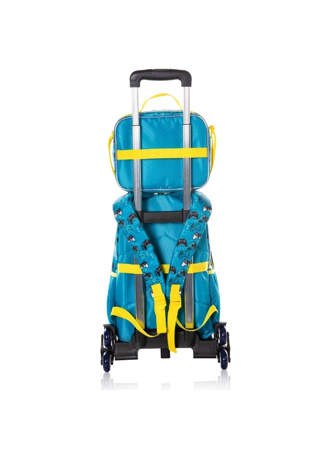 Eazy Kids Eazy Kids 16" Set of 4 Backpack w/ Trolley, Lunch Bag and Pencil Case - Gaming  - Image 3