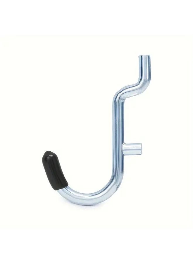 60 قطعة من خطافات J الرمادية الفضية ذات فتحات، منظف تخزين حائطي للأدوات والمجوهرات - Image 3