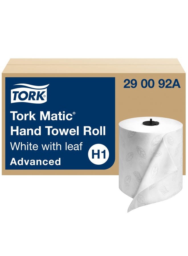 Tork 290092A Advanced Matic Paper Hand Towel Roll, 2-Ply, 7.7" Width x 525' Length, White, (Case of 6 Rolls, 525 Feet per Roll, 3,150 Feet) - Image 1