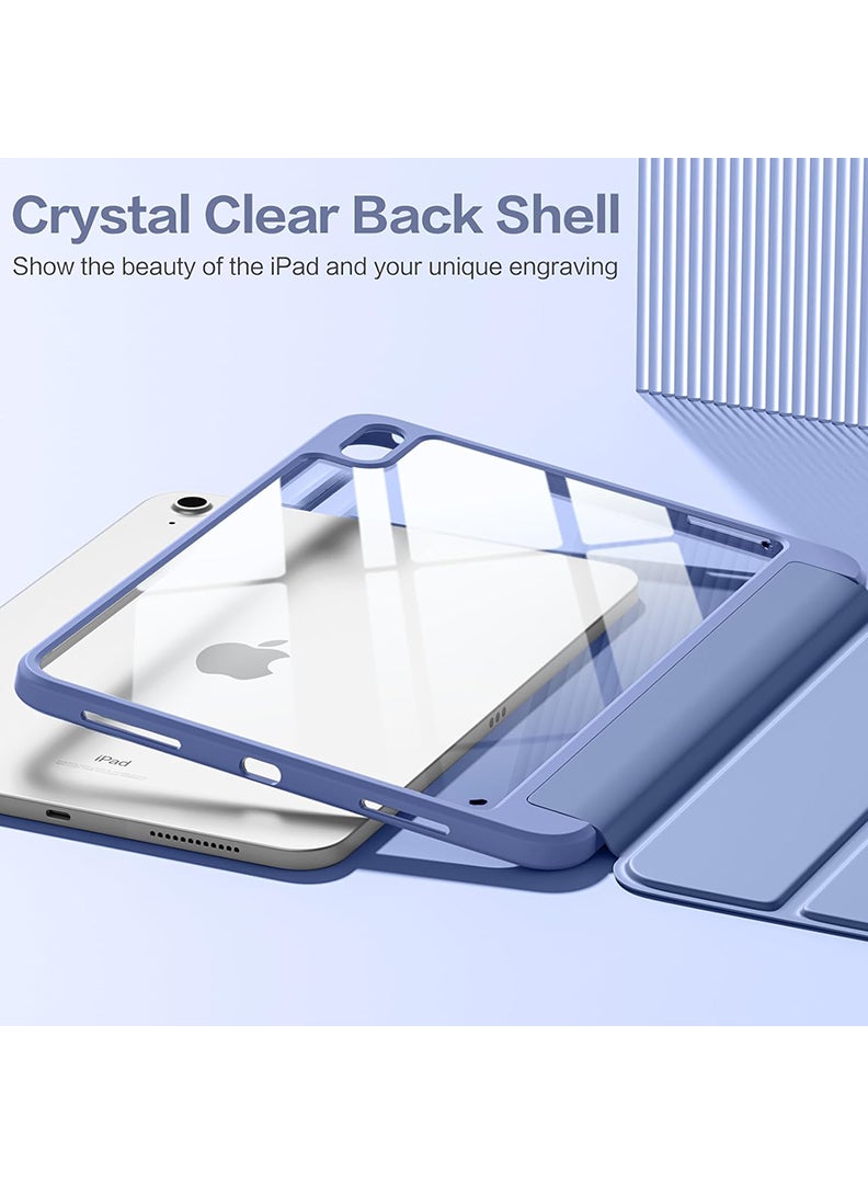 Theodor Hybrid Slim Case for iPad (A16) 11th Gen 11 Inch 2025/10th Gen 10.9 Inch 2022 Case with Pencil Holder, Shockproof Trifold Stand Protective Cover with Soft TPU Clear Back for iPad 11/ 10 Case, Auto Sleep/Wake Lavender - Image 5