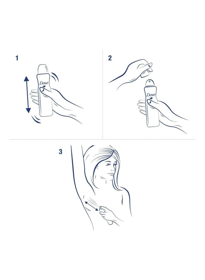 Dove Body Spray Deo Antiperspirant Original 250 ML - Image 2