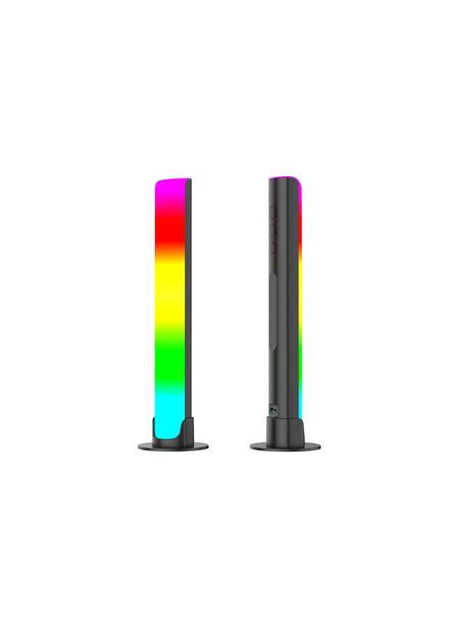 إسكدنيا ضوء التقاط الصوت LED RGB ضوء إيقاعي ملون للموسيقى جو السيارة ضوء تحكم صوتي ثلاثي الأبعاد تحريض إبداعي عبر الحدود - اللون: مطور - أسود - الحجم: طراز قابس من النوع C - بدون بطارية - Image 1