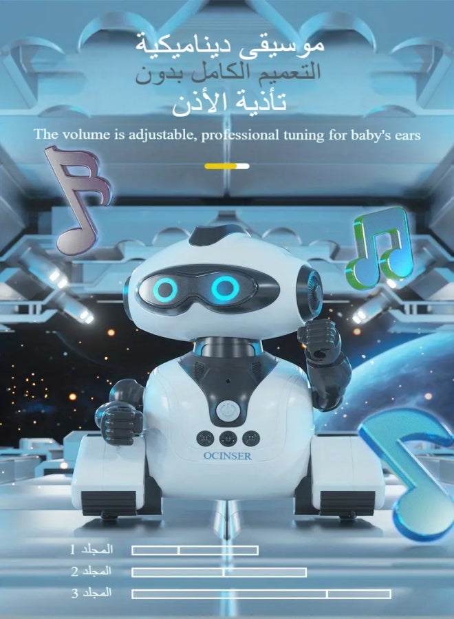 Electric Intelligent Robot Toy, Programming Popular Science Gesture Sensing Touch Storytelling With LED Eyes And Flexible Arms, Can Make Different Postures Suitable For Gift For Boys/Girls - Image 2