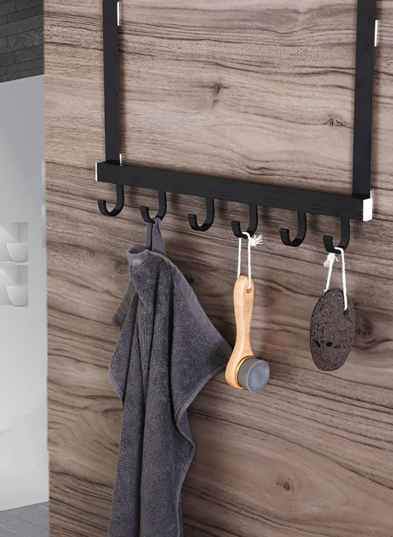 خطافات فوق الباب منظم الحمام المنزلي رف الملابس والمعاطف والقبعات والمناشف ملحقات المطبخ الجديدة حامل الحمام خطاف الباب - Image 3