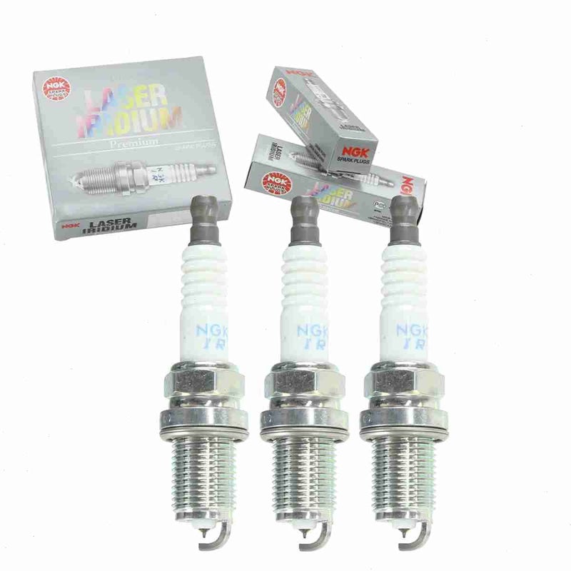 3 pc NGK Laser Iridium Spark Plugs compatible with Mitsubishi Mirage 12L L3 20142020