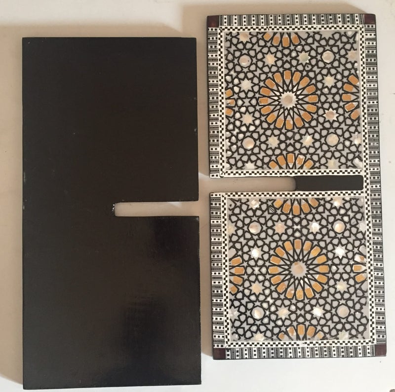 Quran Holder - Seashell and wood - with orange color - Image 4