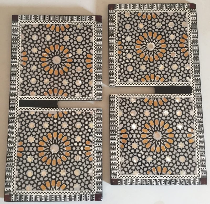 Quran Holder - Seashell and wood - with orange color - Image 2