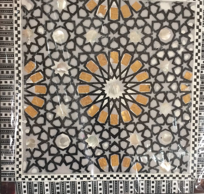 Quran Holder - Seashell and wood - with orange color - Image 3