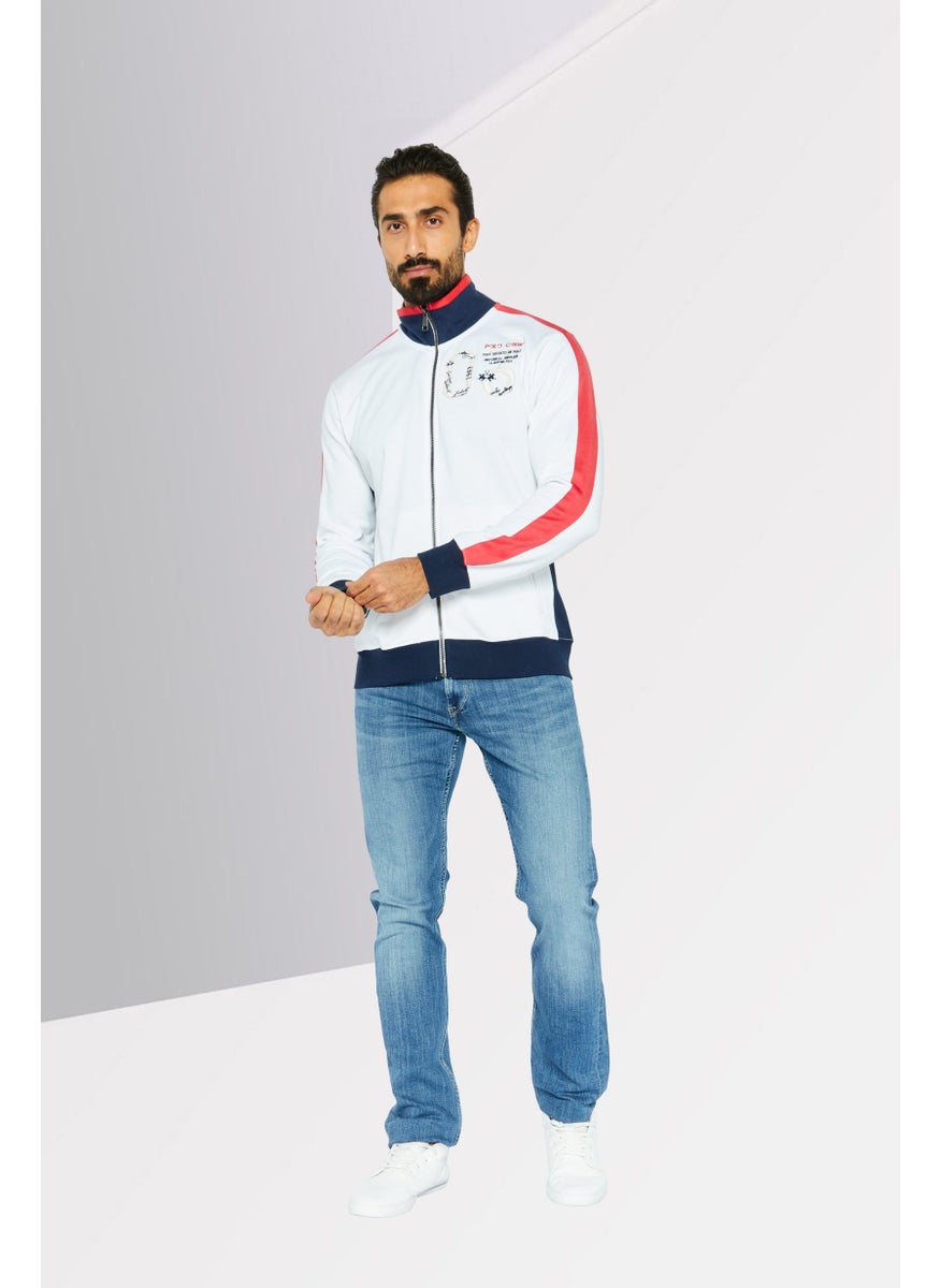 La Martina Men Mock Neck Long Sleeves Embroidered Sweatshirt, Navy  - Image 2