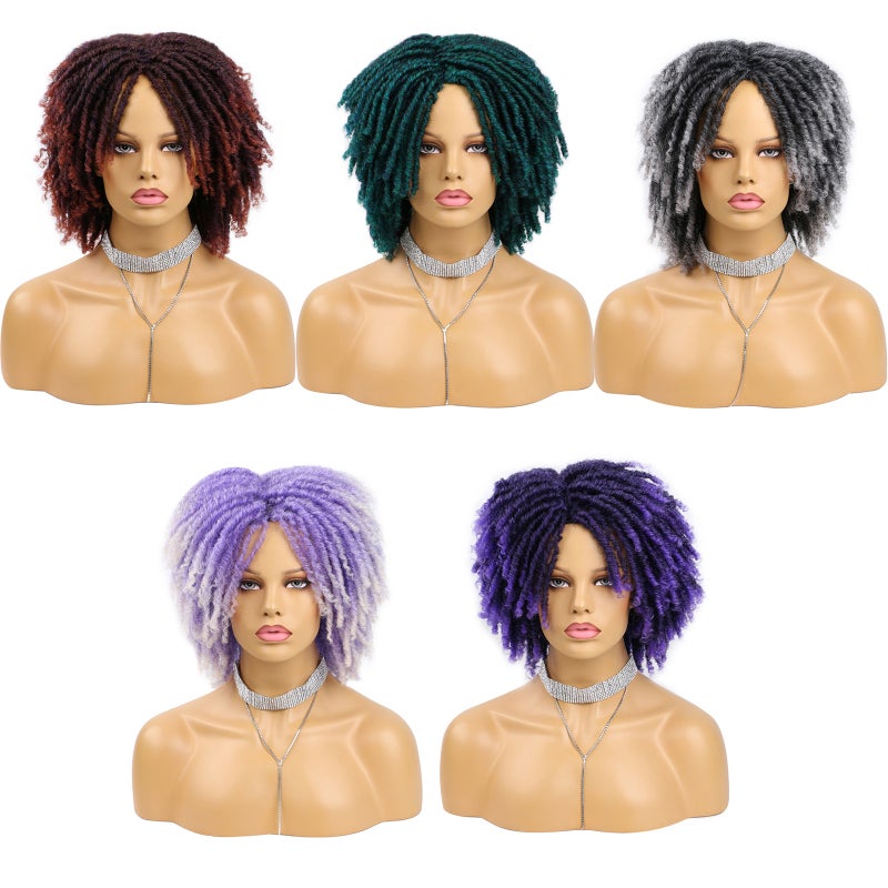 Short Dreadlock Wig 6-Inch Grey: Authentic Realistic Soft Synthetic Hair - Adjustable Breathable Net Cap for Daily Wear Special Occasions Men Women - Image 5