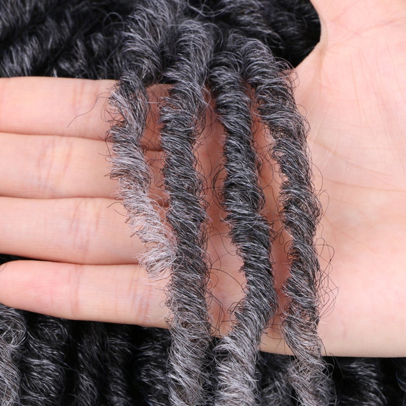 Short Dreadlock Wig 6-Inch Grey: Authentic Realistic Soft Synthetic Hair - Adjustable Breathable Net Cap for Daily Wear Special Occasions Men Women - Image 2