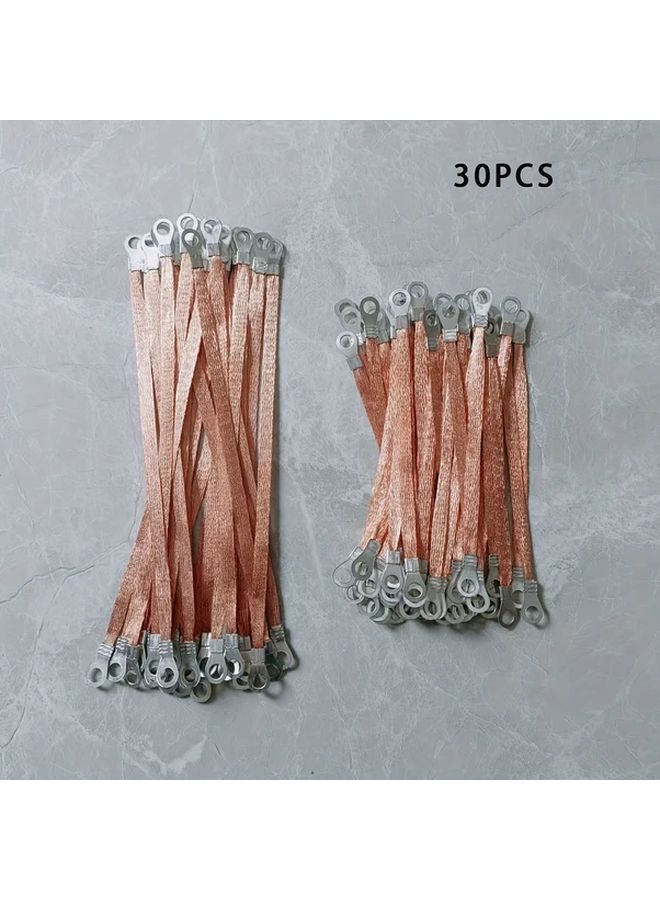 سلك توصيل كهربائي صناعي 30 قطعة، سلك أرضي للجسر بطول 11.81 بوصة - Image 4