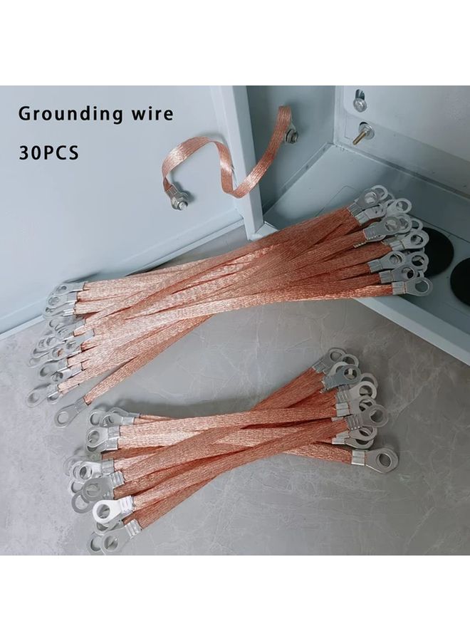 سلك توصيل كهربائي صناعي 30 قطعة، سلك أرضي للجسر بطول 11.81 بوصة - Image 2