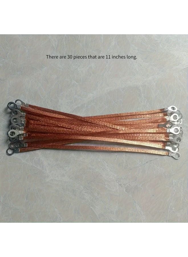 سلك توصيل كهربائي صناعي 30 قطعة، سلك أرضي للجسر بطول 11.81 بوصة - Image 1