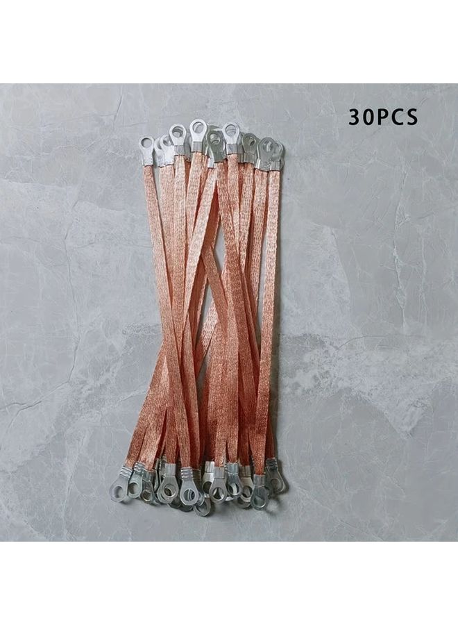 سلك توصيل كهربائي صناعي 30 قطعة، سلك أرضي للجسر بطول 11.81 بوصة - Image 5