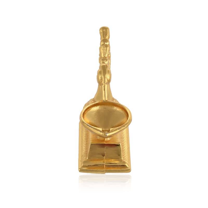 JAIPUR ACE JAIPUR ACE Brass Peacock Table Diya Peapcock Design DiyaDeepak for Home Pooja Puja Mandir Temple Decor  - Image 4
