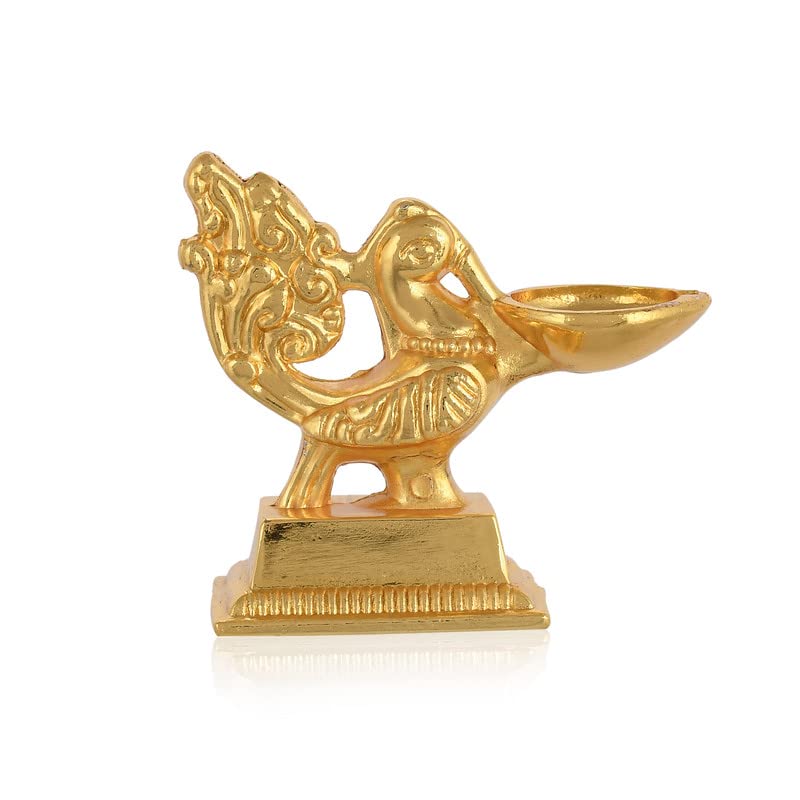 JAIPUR ACE JAIPUR ACE Brass Peacock Table Diya Peapcock Design DiyaDeepak for Home Pooja Puja Mandir Temple Decor  - Image 3