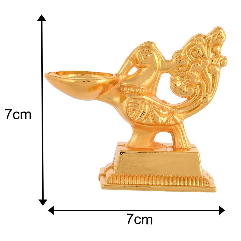 JAIPUR ACE JAIPUR ACE Brass Peacock Table Diya Peapcock Design DiyaDeepak for Home Pooja Puja Mandir Temple Decor  - Image 2