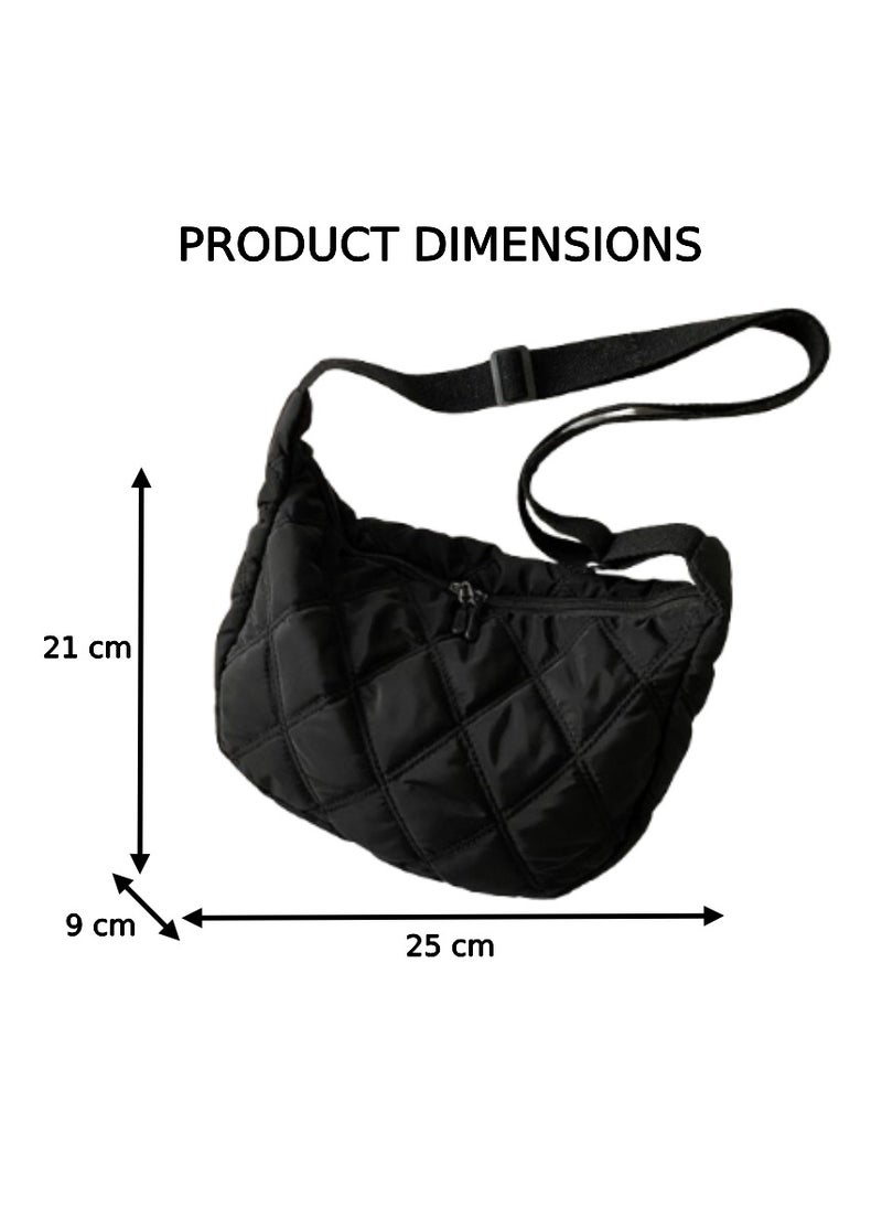 Soko Mesh Soft Black Shoulder Bag: Stylish & Spacious Handbag for Women, Large & Roomy with Adjustable Strap - Trendy, Versatile, and Comfortable  - Image 3
