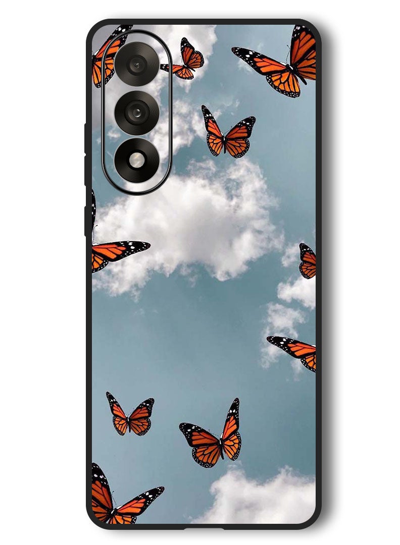 Theodor Case Compatible with OnePlus Nord 5 6.83 Inch Protection Shockproof Bumper Cover Butterfies - Image 1
