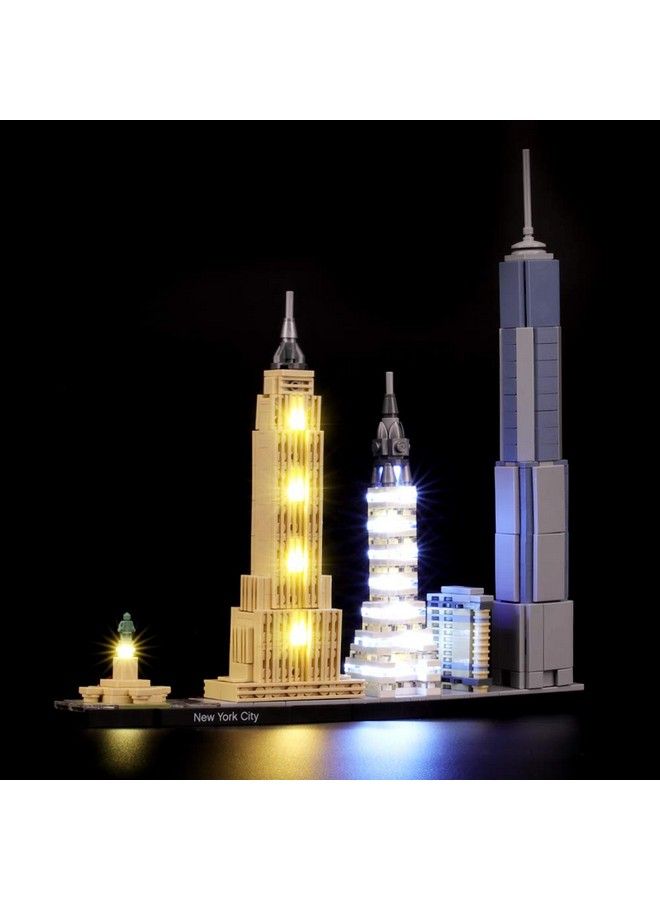 BRIKSMAX طقم إضاءة LED للهندسة المعمارية لمدينة نيويورك متوافق مع نموذج مكعبات البناء ليجو 21028 لا يتضمن مجموعة ليجو - Image 2