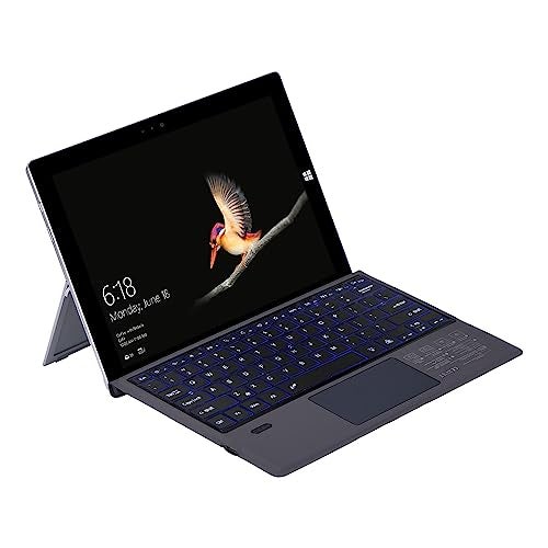 Concept Kart Surface Bluetooth Keyboard with Trackpad & 7-Color LED Backlit, Ultra Slim Rechargeable Keyboard with Touchpad for Surface Pro 7 Plus (2021)/ Pro 7/ Pro 6/ Pro 5/Pro 4/Pro 3 - Image 1