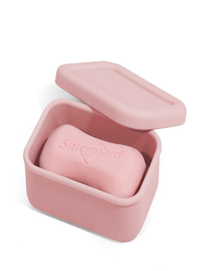 HighHerz Leak Proof Silicone Travel Soap Case with Draining Tray - Bar Soap Holder for Travel, Gym & Camping - Mess-Free Portable Soap Container for Carry-on Bags (Light Pink) - Image 1