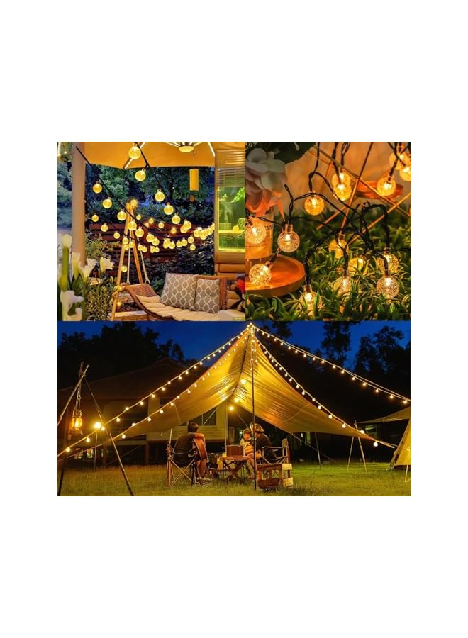 The Bros Solar String Lights - 22m 200 Lights Decorative Globe Lights, Waterproof, 8 Modes, For Garden, Christmas, Wedding, Party (White)  - Image 5