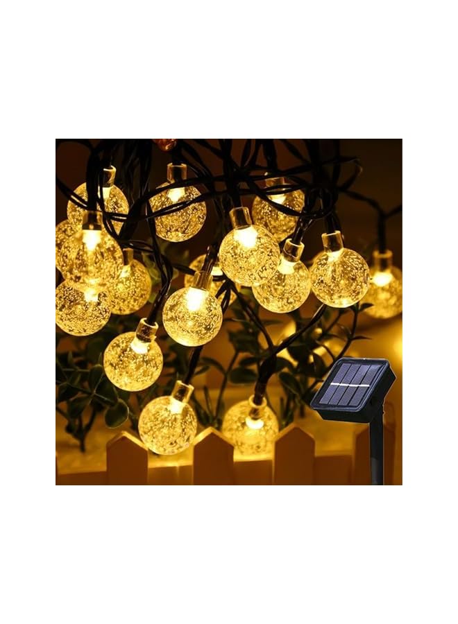 The Bros Solar String Lights - 22m 200 Lights Decorative Globe Lights, Waterproof, 8 Modes, For Garden, Christmas, Wedding, Party (White)  - Image 2