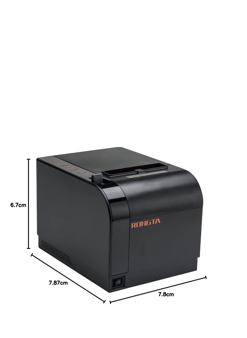 Rongta Thermal Receipt Printer, 80mm Receipt Printers, Thermal Pos Printer with Auto Cutter Support Cash Drawer,USB Serial Ethernet Support ESC/POS, Compatible with Windows/Mac/Linux - Image 2