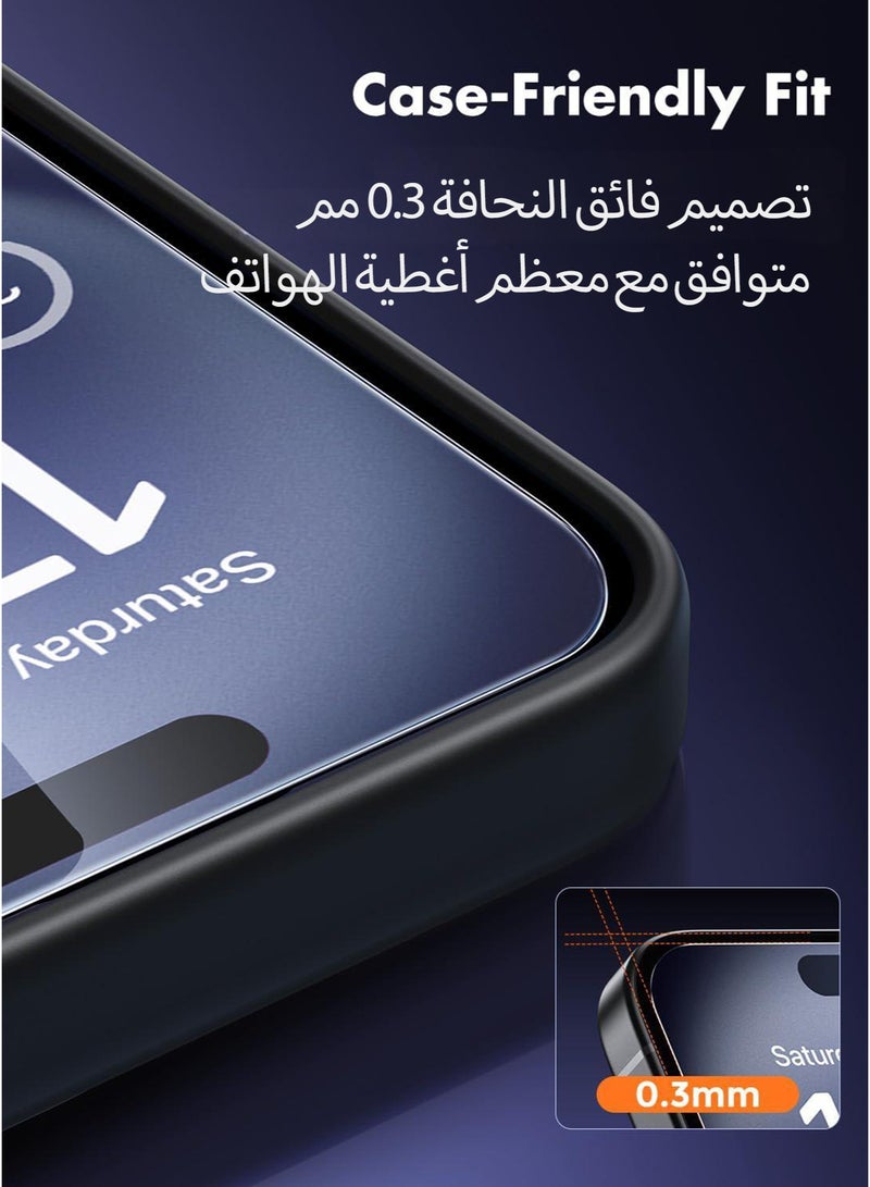 [3PCS] Screen Protector for iPhone 17 Pro, HD Clear, Anti-Fingerprint, Scratch Resistant, with Clean Tool, 9H Hardness, Great-Grade Shatterproof - Image 5