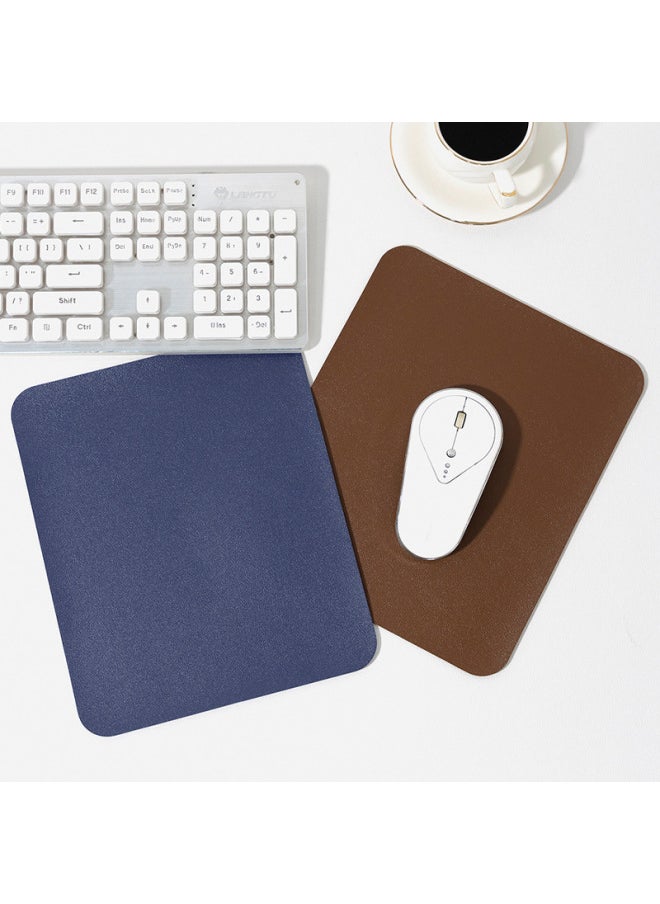 Generic - Dirt Resistant Leather Mouse Pad Non-Slip Laptop Office Desk Mat Simple Mouse Small Size Pad For Boys And Girls Games-Color:24*30cm-Pattern:Coffee - Image 1