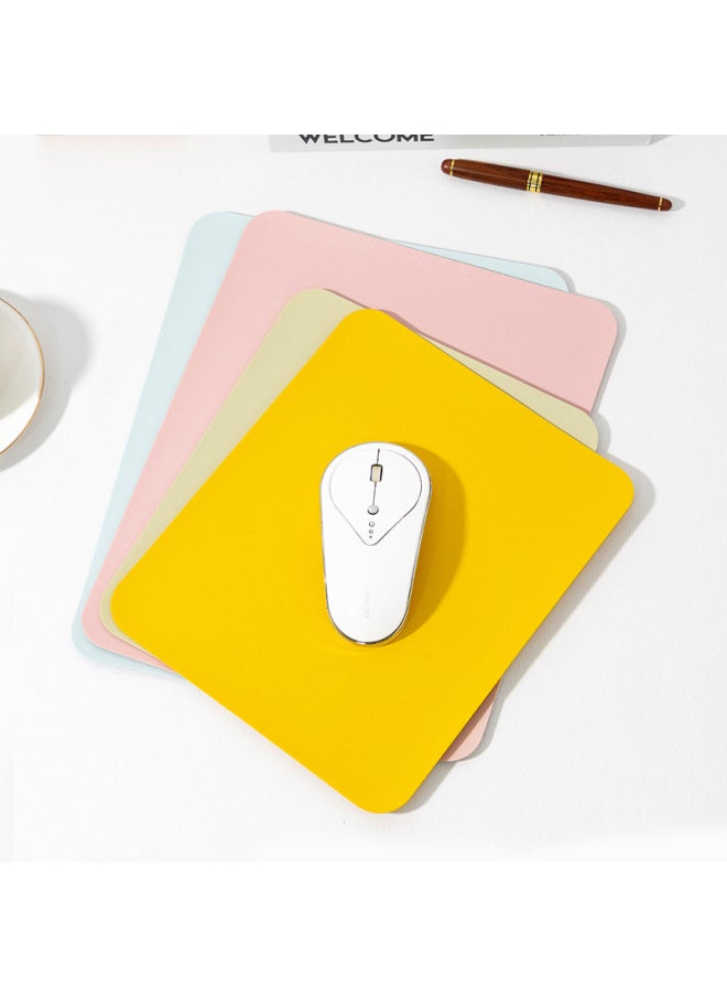 Generic - Dirt Resistant Leather Mouse Pad Non-Slip Laptop Office Desk Mat Simple Mouse Small Size Pad For Boys And Girls Games-Color:24*30cm-Pattern:Coffee - Image 1