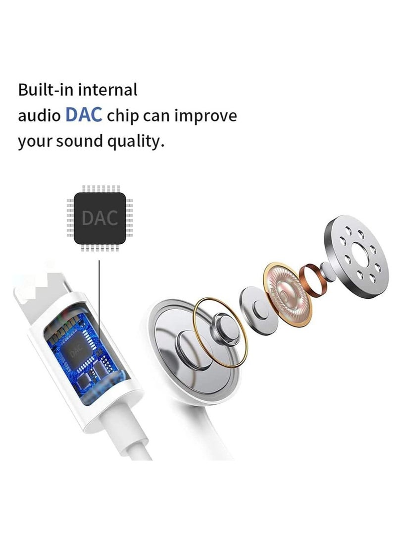 Wired Earphones for iPhone 12 Pro with Microphone and Volume Control, Active Noise Cancellation Earbuds in Ear Headphones Compatible with iPhone 8/8plus X/Xs/XR/Xs max/11/12/pro/se