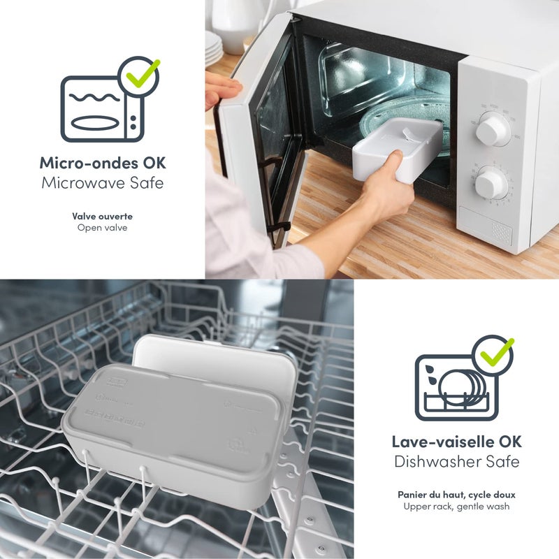 monbento - Bento Box MB Original Onyx with Compartments - 2 Tier Leakproof Lunch Box for Work Lunch Packing and Meal Prep - BPA Free - Food Grade Safe Food Containers - Black - Image 3