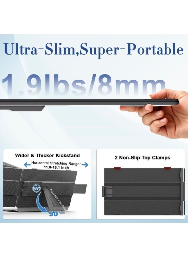Teamgee 14" FHD 1080P Portable Laptop Screen Extender, USB‑C & HDMI Plug & Play, Compatible with 13‑17.3" Laptops Windows Mac Android Switch PS5 - Image 3
