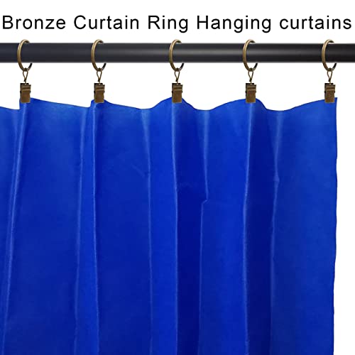 LLPJS 44 Pack Curtain Rings with Clips, Curtain Clip Rings Hooks, Bow Hanger Clips for Hanging Drapery Drapes Bows, Ring 1 inch Interior Diameter, Fits up to 5/8" Rod, Bronze - Image 5