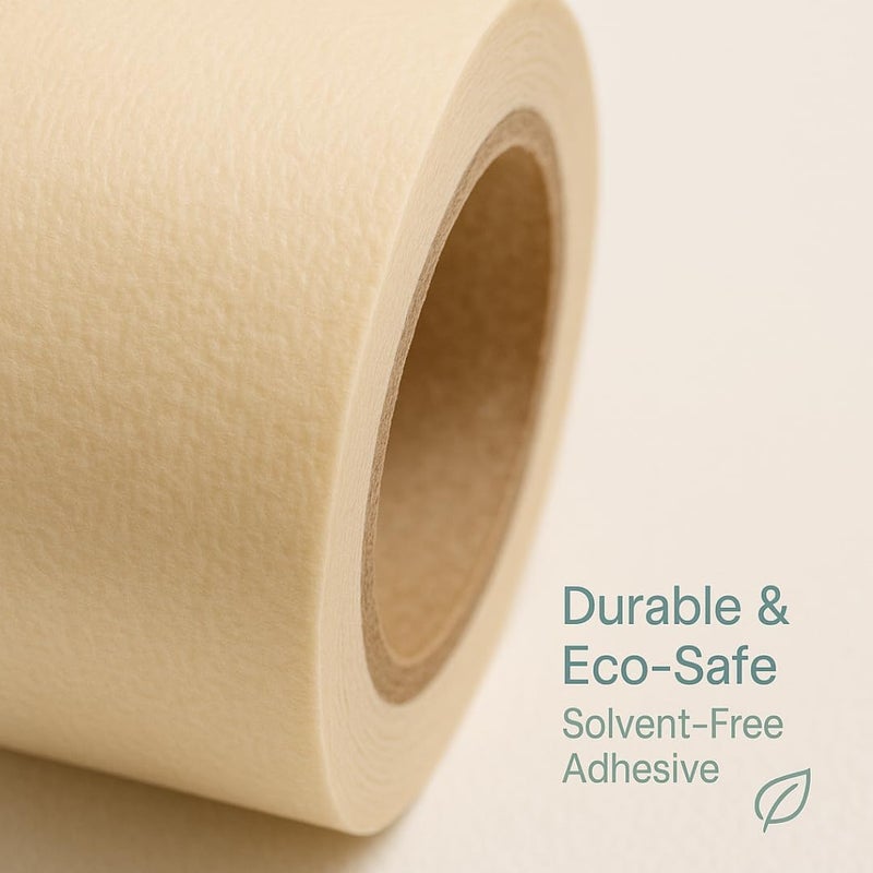 Aoura Grp AOURA Masking Tape - 24 Rolls | 48mm x 10 Yards Durable Multi-Purpose Tape for Painting, Crafting, Labeling, and Home Improvement - Image 3